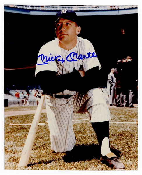 Mickey Mantle Signed Color Photo