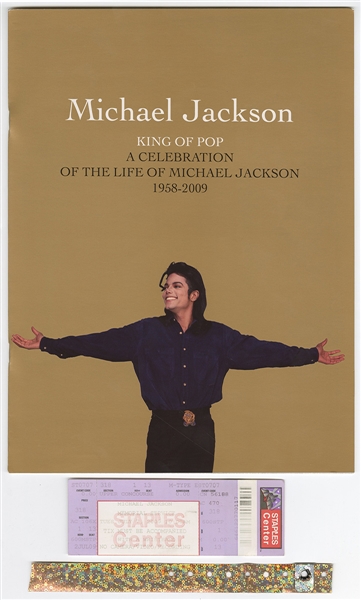 Michael Jackson Funeral Program Lot