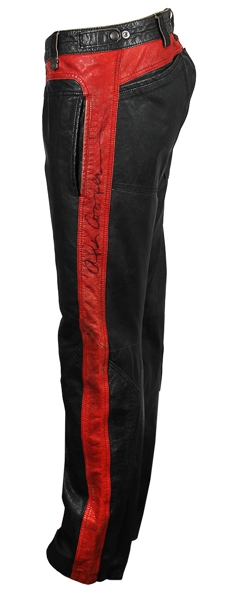 Alice Cooper Signed & Owned Leather Pants