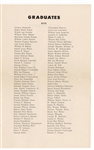 1953 Elvis Presley High School Commencement Program
