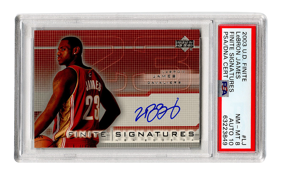 Lot Detail - 2003 Upper Deck Finite #LJ LeBron James Finite