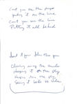 Nirvana Kurt Cobain Handwritten Unreleased Song Lyrics