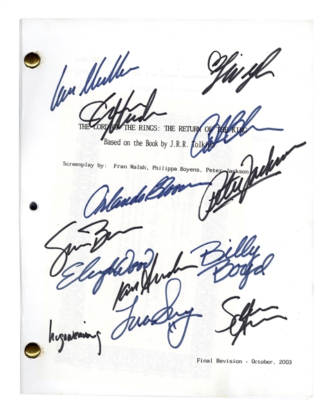 The Lord of the Rings: The Return of the King Cast Signed Original Screenplay