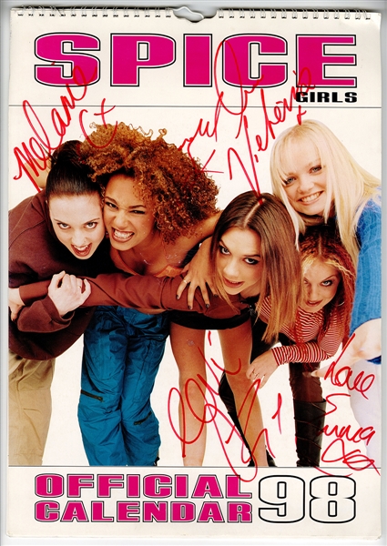 Spice Girls Group Signed Official 1998 Calendar