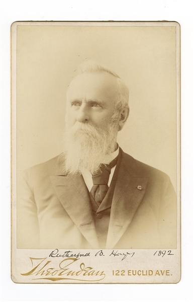 Rutherford B. Hayes Signed Cabinet Photograph JSA
