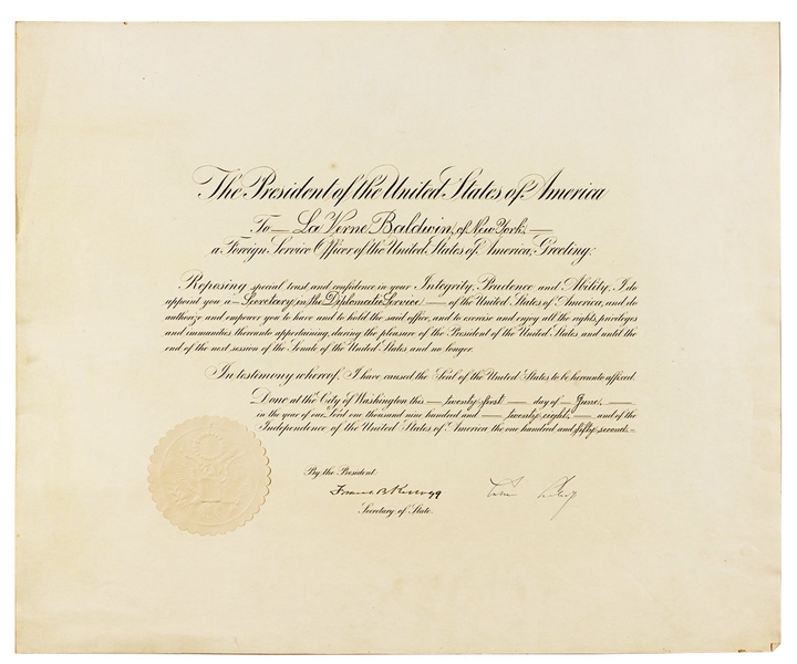 President Calvin Coolidge Signed Document JSA