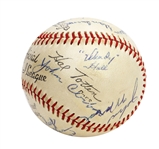 Roger Maris 1954 Keokuk Kernels Team Signed Baseball JSA