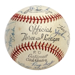 Roger Maris 1954 Keokuk Kernels Team Signed Baseball JSA