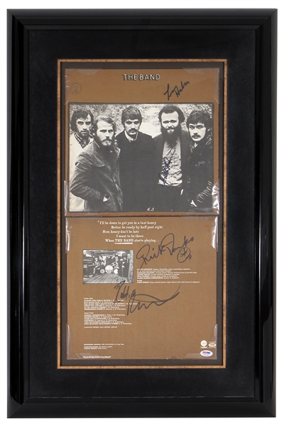 The Band Signed Self-Titled Album Display PSA/DNA