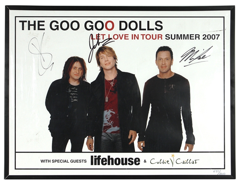 The Goo Goo Dolls Band Signed and Numbered Original Concert Poster