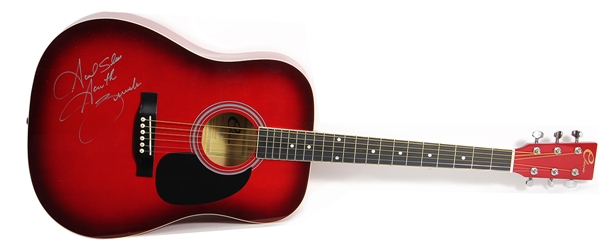 Garth Brooks Signed Red Acoustic Guitar