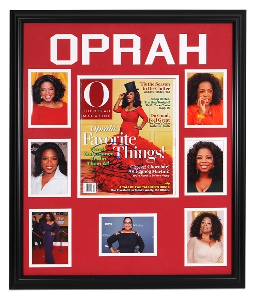 Oprah Winfrey Signed Magazine Display JSA
