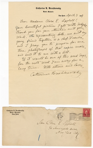 Catherine K. Breshkovsky Handwritten Signed Letter (Russian Socialist Movement)
