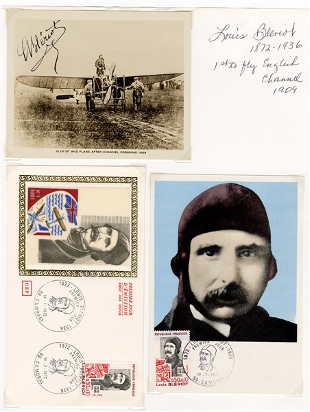 Louis Bleriot Signed Photograph (1st to Fly English Channel)