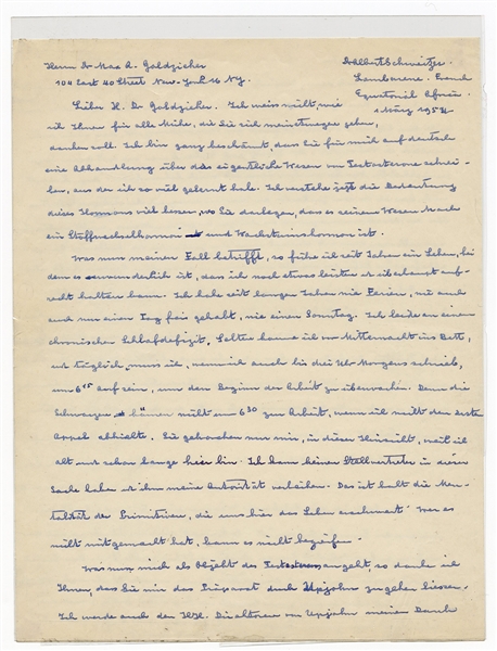 Albert Schweitzer Handwritten Signed Letter and Photograph