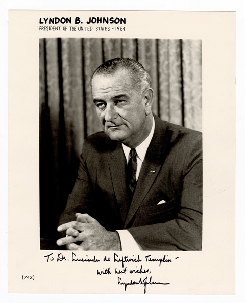 President Lyndon B. Johnson Signed Photograph