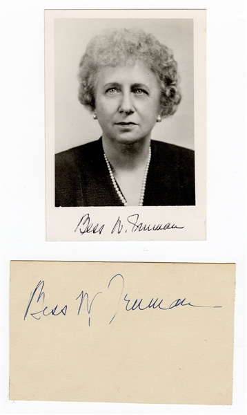 Bess Truman Signed Photograph and Cut Signature