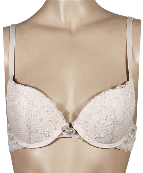 Taylor Swift Owned and Worn Pale Pink Lace Bra
