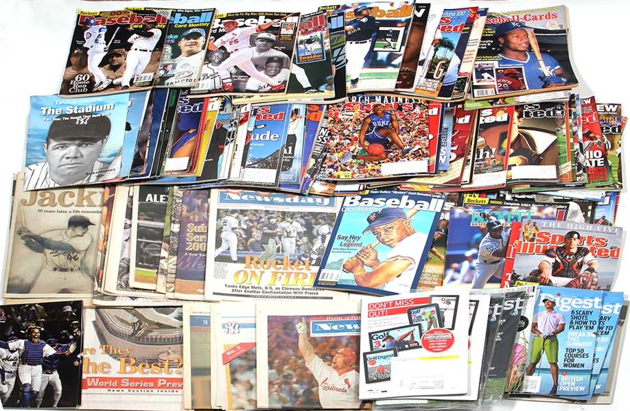 Large Sports Magazine Collection