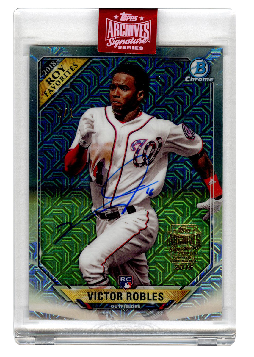Lot Detail 2018 Bowman Chrome Superfractor Victor Robles Rookie Card