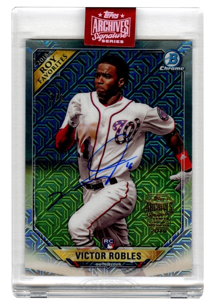2018 Bowman Chrome Superfractor Victor Robles Rookie Card Autograph 1/1 (2019 Topps Archives Signature Series Buyback)