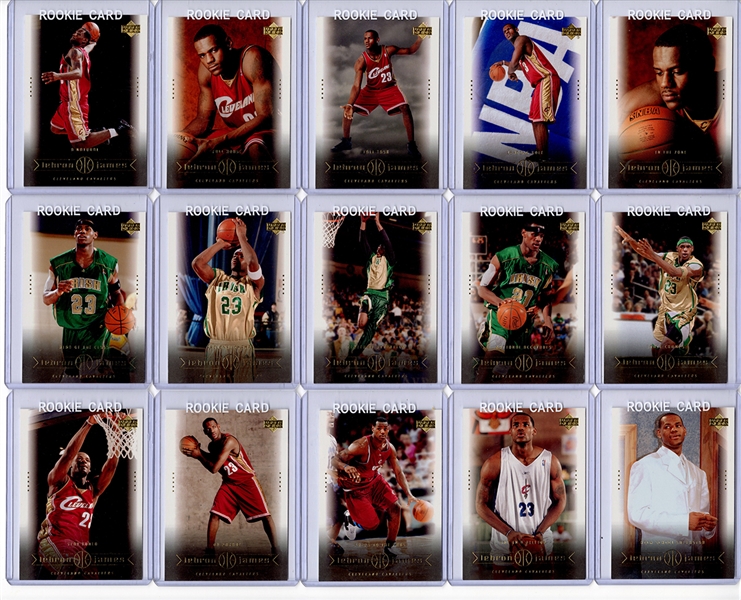 Lot of 25 LeBron James Upper Deck Rookie Cards