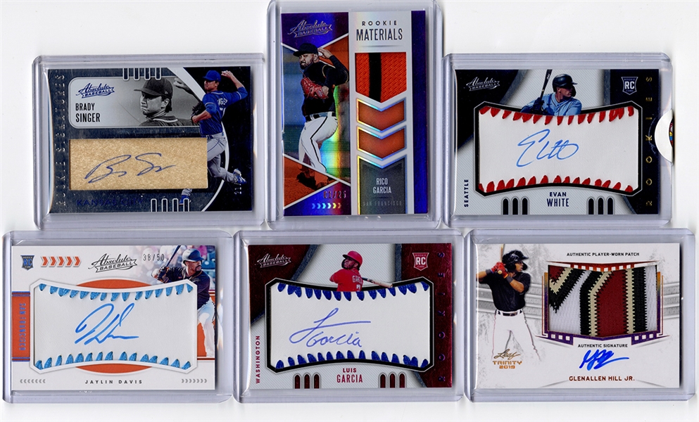 MLB Rookie Patch Auto-Only Lot (6 Cards)