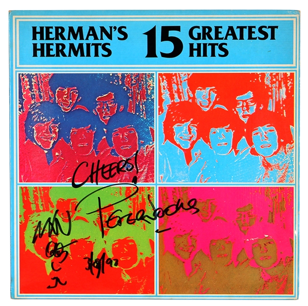 Peter Noone Signed “Herman’s Hermits 15 Greatest Hits” Album
