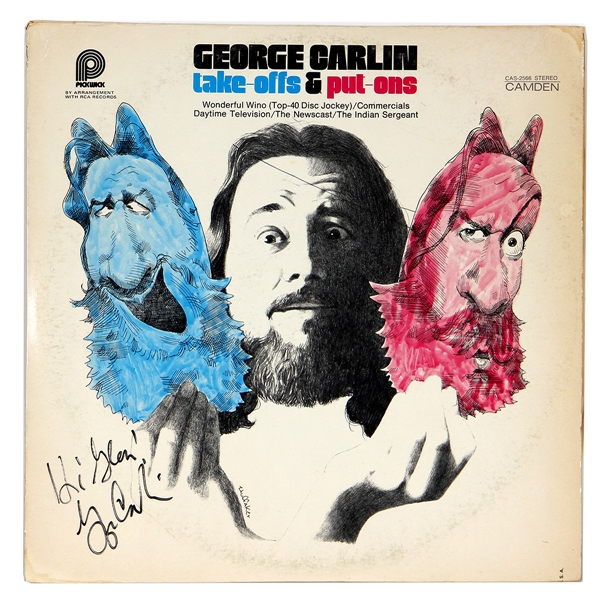 George Carlin Signed “Take-Offs & Put-Ons” Album