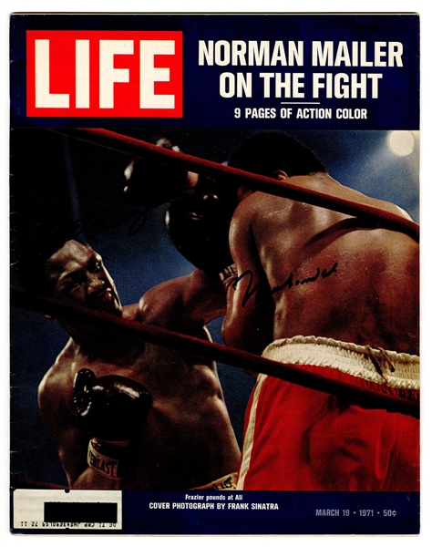 Muhammad Ali and Joe Frazier Signed Life Magazine Cover JSA