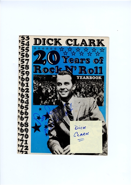 Dick Clarke Signed “20 Years of Rock N’ Roll Handbook”