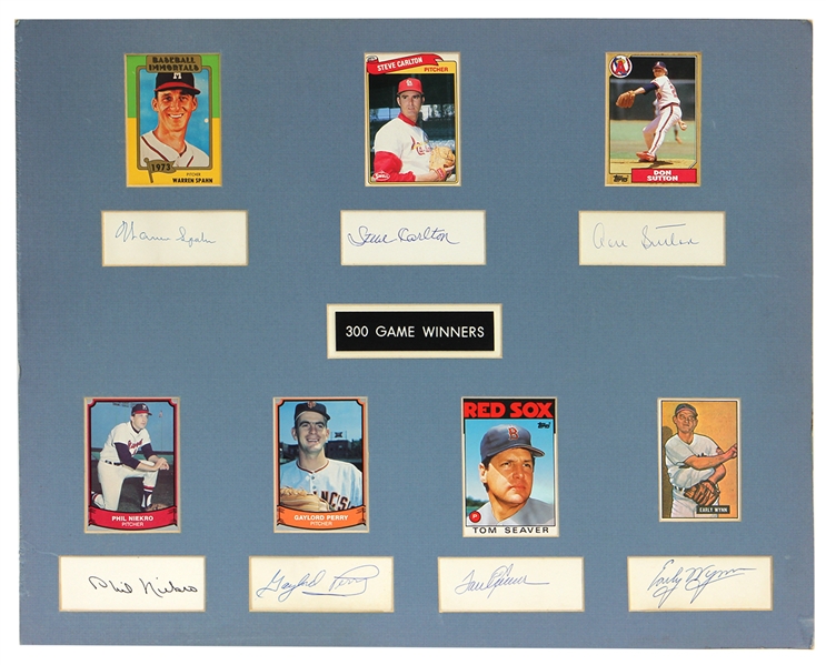 300 Game Winners Signed Cuts with Original Baseball Cards (7)