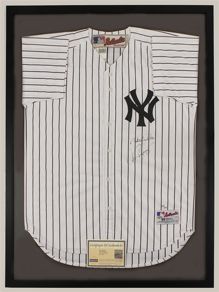 Derek Jeter and Alex Rodriguez Signed NY Yankees Jersey Display