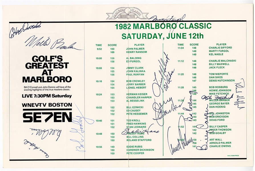 Arnold Palmer et al Signed Senior Tour Program (15 Signatures) JSA