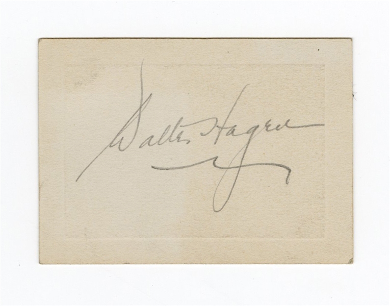 Walter Hagen Cut Signature (Golf) JSA