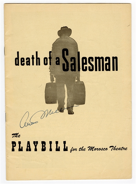 Playwright Arthur Miller Signed “Death of a Salesman” Playbill JSA