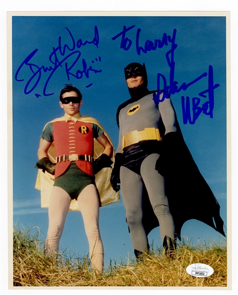 Adam West & Burt Ward Signed "Batman and Robin" Photograph JSA