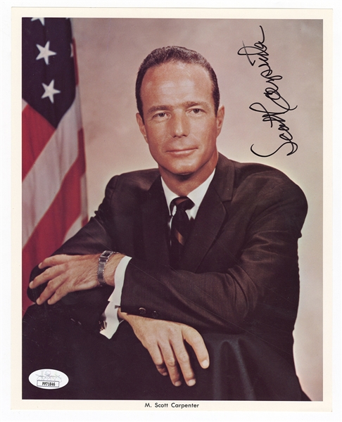 Astronaut Scott Carpenter Signed Photograph JSA
