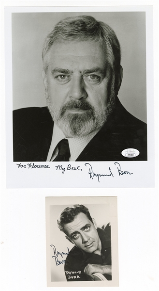 Raymond Burr Signed Photographs (2) JSA
