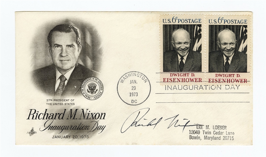 President Richard Nixon Signed Inaugural FDC Envelope JSA
