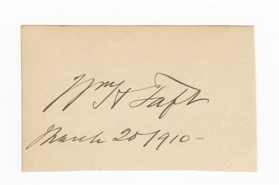 William Howard Taft Cut Signature 1910 JSA