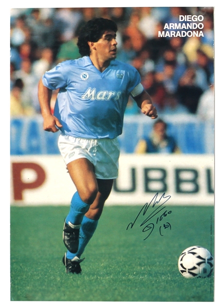 Diego Maradona Signed Poster
