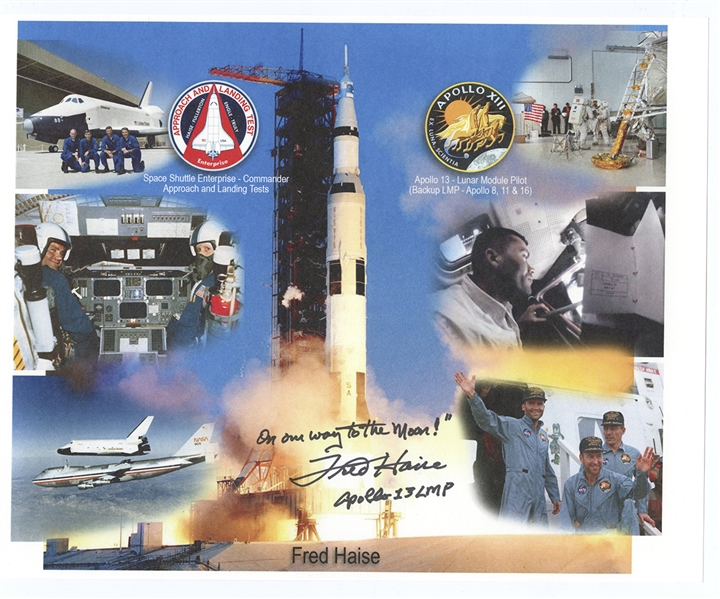 Fred Haise Original Apollo 13 Signed & Inscribed Photograph