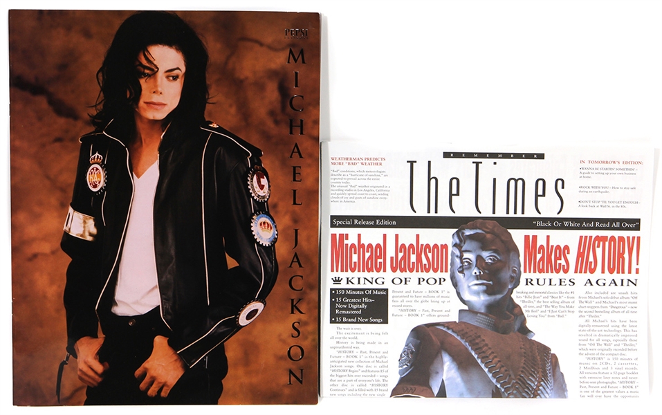 Michael Jackson Owned Program and "Remember the Times" Special Release Newsletter