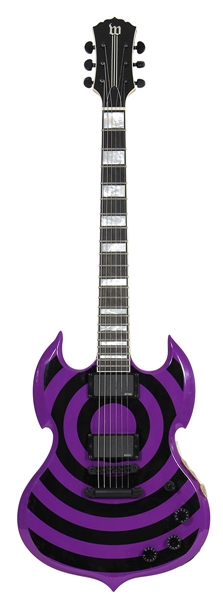 Zakk Wylde Signed & Stage Used Purple Guitar