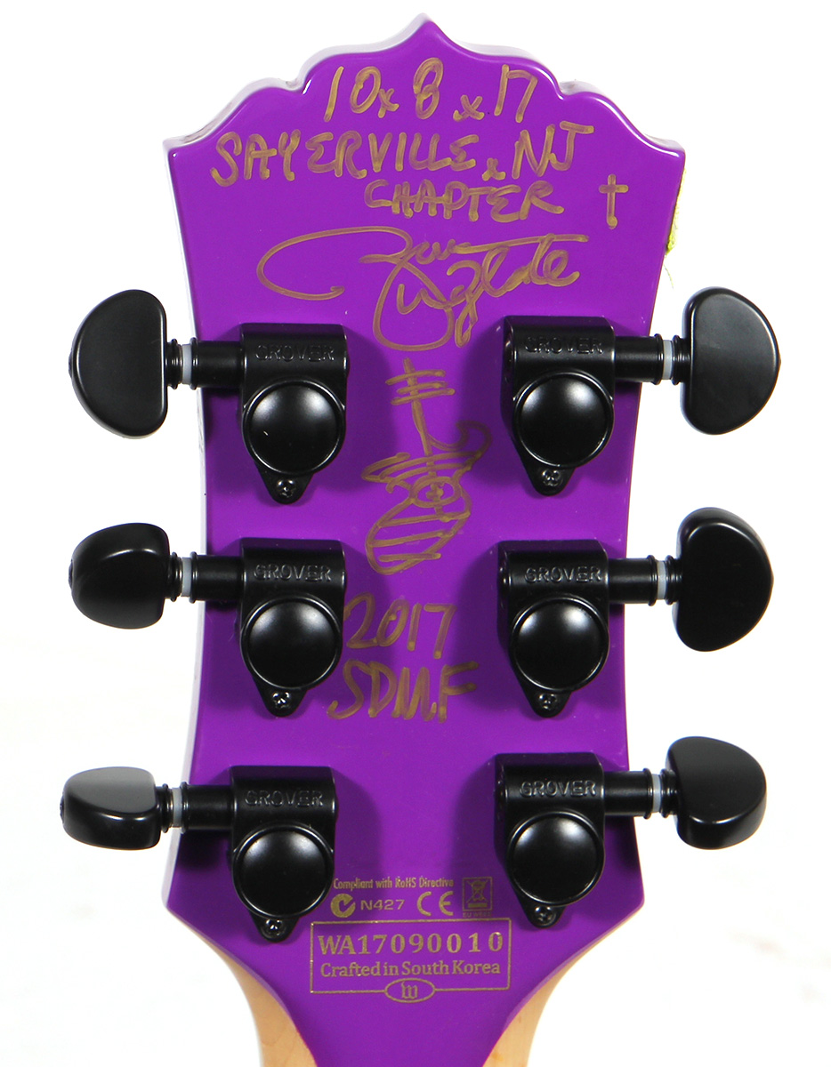 Lot Detail Zakk Wylde Signed Stage Used Purple Guitar