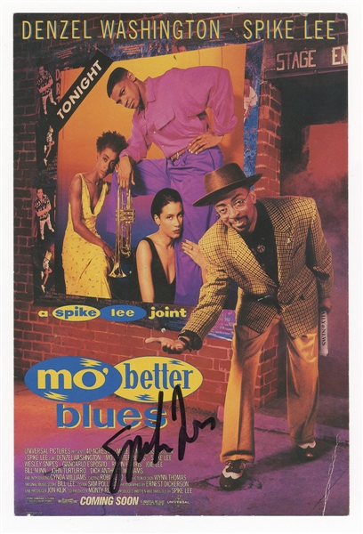Spike Lee Signed "Mo Better Blues" Promotional Postcard