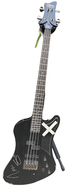 Motley Crue Nikki Sixx Stage Used & Signed Signature Black Bass Guitar