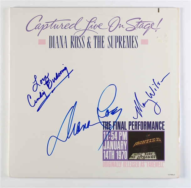 Diana Ross and the Supremes Signed "Captured Live On Stage!" Album