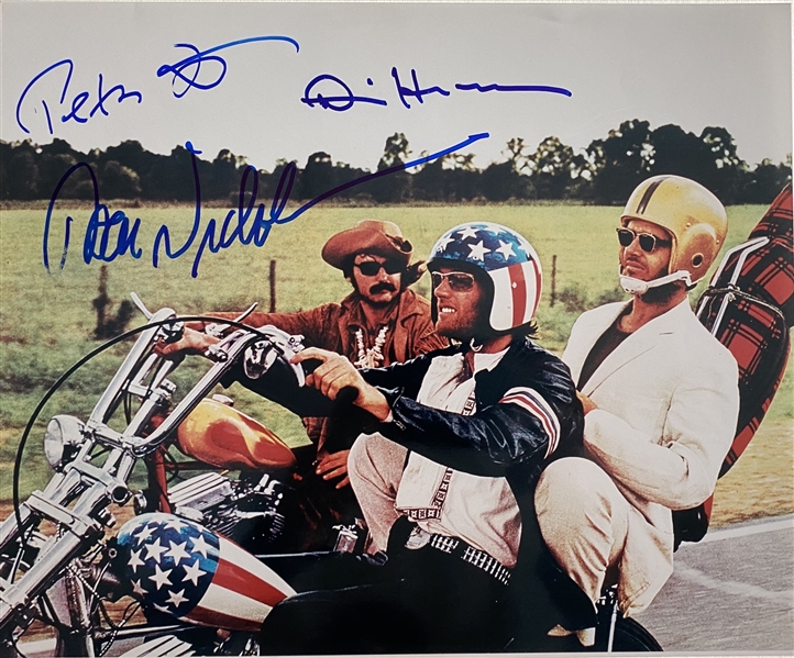 Easy Rider Cast Signed 11 x 14 Photograph
